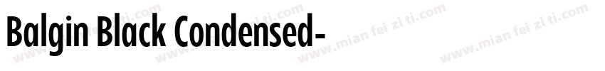 Balgin Black Condensed字体转换